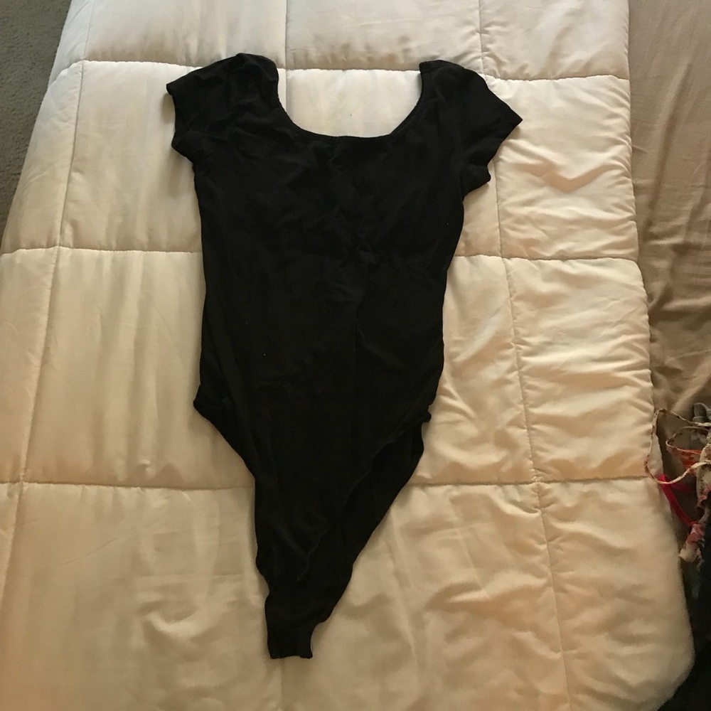 Black t-shirt body suit